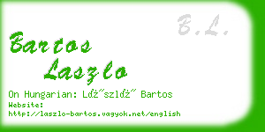 bartos laszlo business card